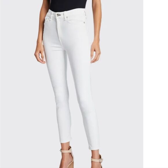 NWT Rag & Bone High Rise Skinny Jean in White - Nina - Picture 1 of 10